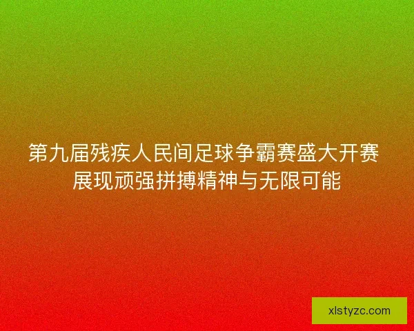第九届残疾人民间足球争霸赛盛大开赛 展现顽强拼搏精神与无限可能